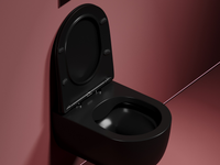 Унитаз Ceramicanova Modena Rimless CN6063MB подвесной Черный матовый с сиденьем Микролифт — фото 5, Подвесные унитазы