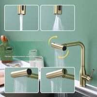 Смеситель для кухни с мультифункциональным изливом Splenka , золотой сатин арт-S206.49.03 — фото 3, Смесители для кухни