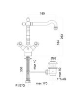 Смеситель для кухни Fiore GIOIELLI (SWAROVSKI®) , хром/золото арт-08CO0625 — фото 2, Смесители для кухни