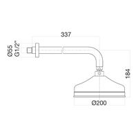 Товар: Верхний душ с кронштейном Fiore , бронза арт-30ZZ8637 - фото 2 Верхний душ с кронштейном Fiore , бронза арт-30ZZ8637 — фото 2, Верхние души