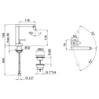 Смеситель для биде Webert Living , никель арт-LV840102345 — фото 2, Смесители для биде
