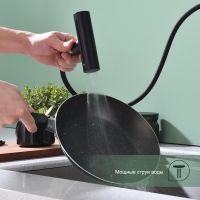 Смеситель для кухни с мультифункциональным изливом Splenka , черный арт-S206.49.06 — фото 8, Смесители для кухни