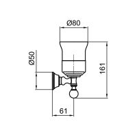 Стакан для ванной Webert Karenina , золото арт-KA500301010 — фото 2, Стаканы для зубных щеток