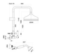Душевая система Fiore COLONIALE BLACK , хром/золото арт-22CO0620 — фото 2, Душевые стойки