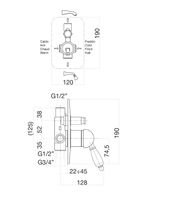 Товар: Смеситель для душа Fiore IMPERIAL , хром/золото арт-83CO5134 - фото 2 Смеситель для душа Fiore IMPERIAL , хром/золото арт-83CO5134 — фото 2, Смеситель для душа