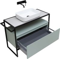 Тумба под раковину Allen Brau Priority 100 1.31003.PWM Папирус матовый — фото 6, Тумбы под раковину