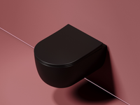 Унитаз Ceramicanova Modena Rimless CN6063MB подвесной Черный матовый с сиденьем Микролифт — фото 4, Подвесные унитазы