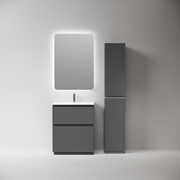 Тумба напольная SANCOS Folk Floor, 590х445х850, c двумя ящиками оснащенными доводчиками, Grey soft, арт. арт-FL60FGS — фото 5, Тумбы под раковину