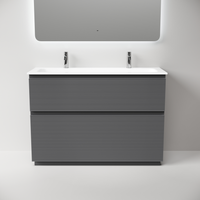 Тумба напольная SANCOS Folk Floor 1190х445х850, c двумя ящиками оснащенными доводчиками, Grey soft, арт. арт-FL120FGS — фото 1, Тумбы под раковину