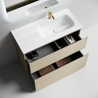 Тумба напольная SANCOS Folk Floor правая 995х445х850, c двумя ящиками оснащенными доводчиками, Капучино, арт. арт-FL100FRCP — фото 2, Тумбы под раковину