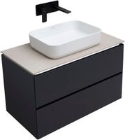 Тумба под раковину Allen Brau Infinity 85 1.21001.AM подвесная Антрацит матовый — фото 11, Тумбы под раковину