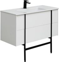 Тумба под раковину Allen Brau Reality 100 1.32007.WM подвесная Белая матовая — фото 23, Тумбы под раковину