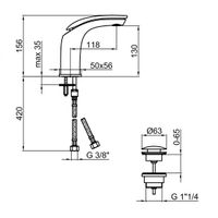 Смеситель для раковины Webert Aria , черный арт-AI830102560 — фото 2, Смесители для раковины