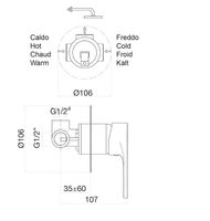 Смеситель для душа Fiore KERA , белый арт-88BB7565 — фото 2, Смеситель для душа