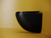 Унитаз Ceramicanova Vogue CN4008TMB подвесной Черный матовый с сиденьем Микролифт — фото 16, Подвесные унитазы