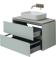 Тумба под раковину Allen Brau Infinity 85 1.21001.PWM подвесная Папирус матовый — фото 5, Тумбы под раковину