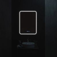 600х800 Зеркальный шкаф ПРАВЫЙ с подсветкой, подогревом и часами, корпус Антрацит арт-AQM9203 — фото 2, Зеркальные шкафы в ванную