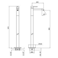 Смеситель для раковины Webert Elio , хром арт-EL832101015 — фото 2, Смесители для раковины