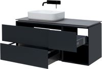 Тумба под раковину Allen Brau Infinity 120 L подвесная Антрацит матовый арт-1.21005.AM — фото 6, Тумбы под раковину