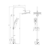 Душевой гарнитур G.Lauf UST-1090YB, черный — фото 2, Душевые гарнитуры
