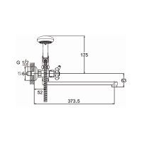 Смеситель для ванны G.Lauf QFU7-A827, хром — фото 2, Смеситель для ванны