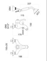 Смеситель для ванны Fiore JAFAR , золото арт-47OO5104 — фото 2, Смеситель для ванны