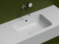 Раковина встраиваемая снизу 540x360x190 с отверстием слива перелива цвет белый CN7018 — фото 2, Раковины встраиваемые снизу