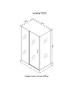 Товар: Душевой уголок Ceruttispa Victoria 120x90 B профиль Черный стекло прозрачное - фото 10 Душевой уголок Ceruttispa Victoria 120x90 B профиль Черный стекло прозрачное — фото 10, Прямоугольные душевые уголки