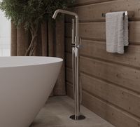 Смеситель для ванны Allen Brau Priority 5.31008-31 Черный матовый — фото 31, Смесители напольные