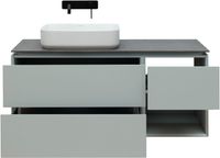 Тумба под раковину Allen Brau Infinity 120 L 1.21005.PWM подвесная Папирус матовый — фото 7, Тумбы под раковину