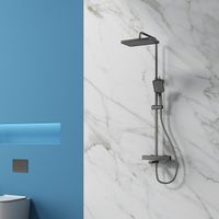 Товар: Душевая система с термостатом Splenka , графит арт-S224.26.09 - фото 3 Душевая система с термостатом Splenka , графит арт-S224.26.09 — фото 3, Душевые стойки