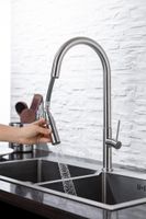 Смеситель для кухни Allen Brau Sprungfeder 5.60002-SS Брашированная сталь — фото 4, Смесители для кухни