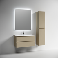 Тумба подвесная SANCOS Folk 890х445х500, c двумя ящиками оснащенными доводчиками, Капучино, арт.FL90CP — фото 3, Тумбы под раковину