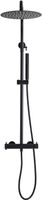 Душевая система Allen Brau Fantasy с термостатом Черная матовая арт-5.11001-31 — фото 1, Душевые стойки