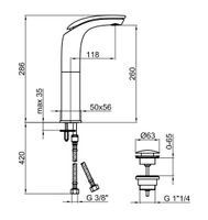 Товар: Смеситель для раковины Webert Aria , черный арт-AI830402560 - фото 2 Смеситель для раковины Webert Aria , черный арт-AI830402560 — фото 2, Смесители для раковины