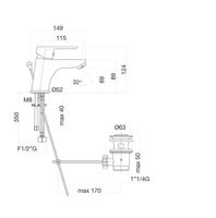 Смеситель для раковины Fiore KEVON , хром арт-81CR8120 — фото 2, Смесители для раковины