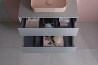 Тумба под раковину Allen Brau Infinity 85 1.21001.PWM подвесная Папирус матовый — фото 32, Тумбы под раковину