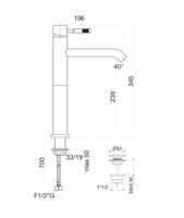 Смеситель для раковины Fiore XENON , черный арт-44NN5288 — фото 2, Смесители для раковины
