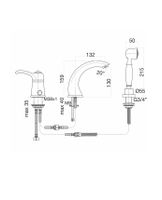 Смеситель на борт ванны Fiore Jafar , хром-золото арт-47CO5105 — фото 2, Смесители на борт ванны