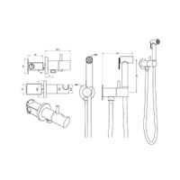 Гигиенический душ со смесителем Graffio , хром арт-KSPAT103-07CR — фото 2, Гигиенические души