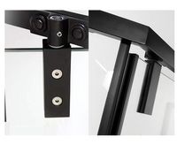 Душевой уголок Ceruttispa 90х90 C3AB профиль Черный стекло тонированное — фото 9, Душевые уголки трапеция