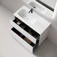 Тумба напольная SANCOS Folk Floor левая 995х445х850, c двумя ящиками оснащенными доводчиками, Bianco, арт.FL100FLW — фото 5, Комоды и тумбы для ванной комнаты