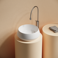 Раковина CERAMICANOVA Maya накладная круглая 400x400x140 белый арт-CN12004 — фото 2, Раковины накладные