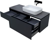 Тумба под раковину Allen Brau Infinity 120 R 1.21008.AM подвесная Антрацит матовый — фото 12, Тумбы под раковину