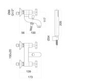 Смеситель для ванны Fiore XT , хром арт-25CR0510 — фото 2, Смеситель для ванны