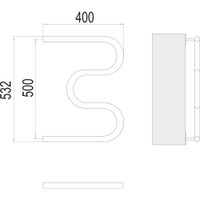 Полотенцесушитель водяной Terminus М-образный (1&quot;) БШ 50х40 4620768881466 — фото 2, Водяные полотенцесушители