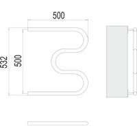 Полотенцесушитель водяной Terminus М-образный (1&quot;) БШ 50х50 4620768880926 — фото 2, Водяные полотенцесушители