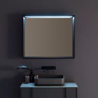 Зеркало Allen Brau Reality 90 1.32019.BB с подсветкой Черный браш с сенсорным выключателем — фото 17, Зеркала в ванную комнату