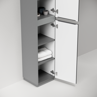 Шкаф-пенал напольный SANCOS Folk Floor, 350х350х1880 мм, цвет Grey soft, арт. арт-PFL35FGS — фото 9, Пеналы для ванной комнаты