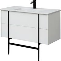 Тумба под раковину Allen Brau Reality 100 1.32007.WM подвесная Белая матовая — фото 31, Тумбы под раковину